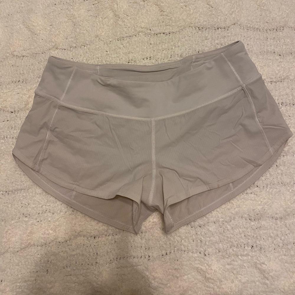 Lululemon white Speed Up shorts